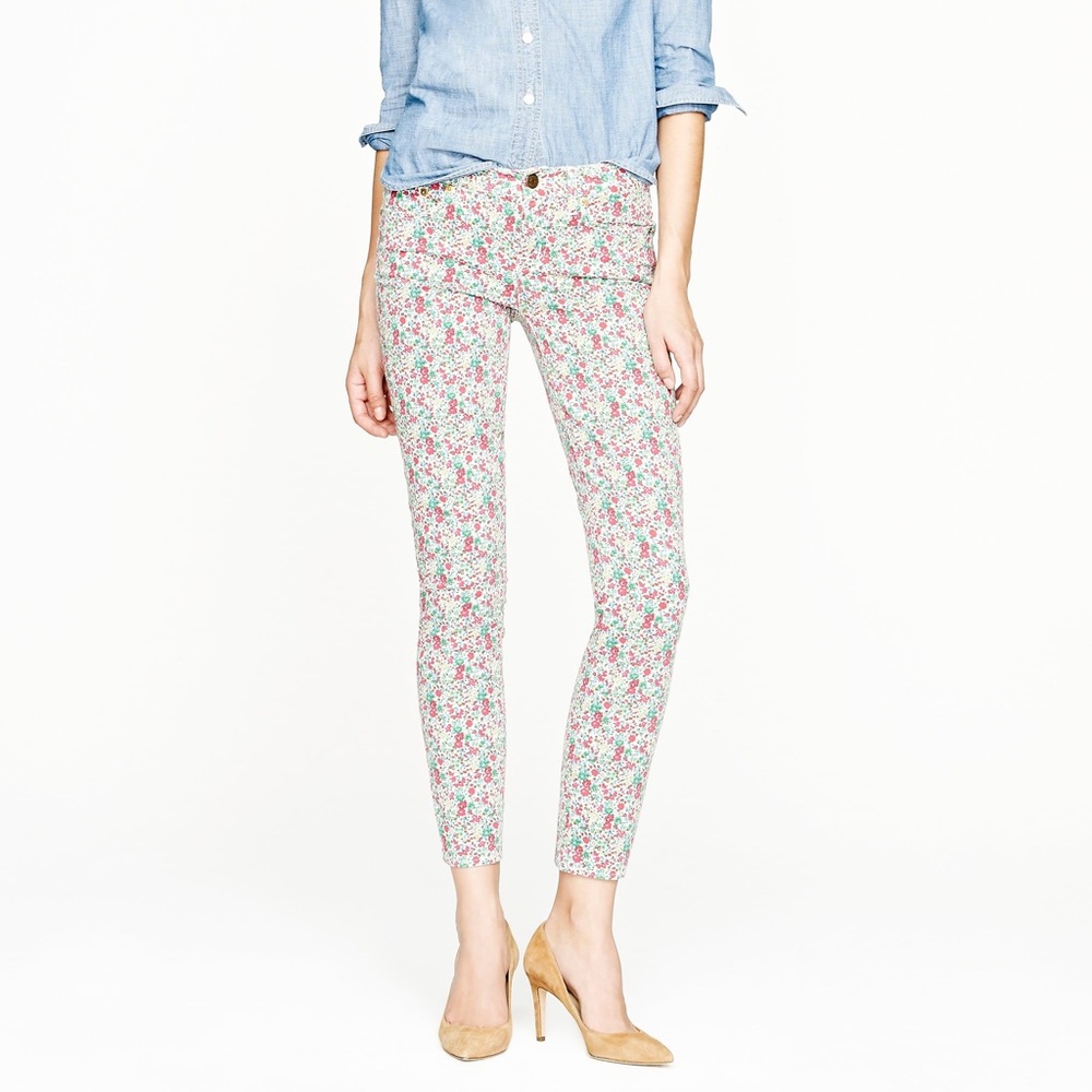 JCrew Toothpick Liberty Floral Jeans 27/4